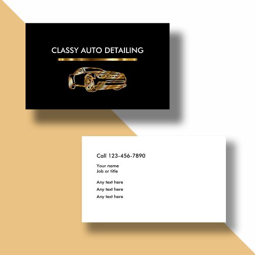 Classy Auto Detailing Business Cards