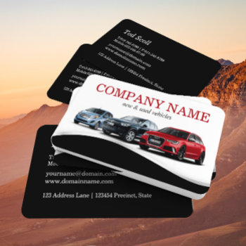 Classy Auto Sales Car Dealer Dealership Business Card by riverme at Zazzle
