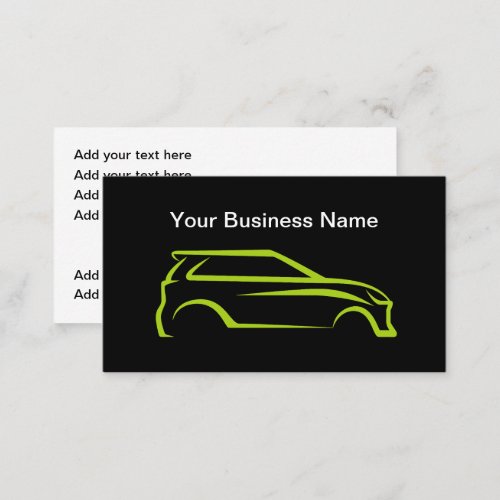 Classy Automotive Business Card Cool Design