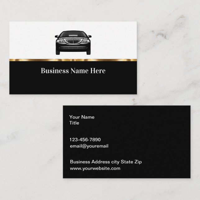 Classy Automotive Business Card Template (Front/Back)