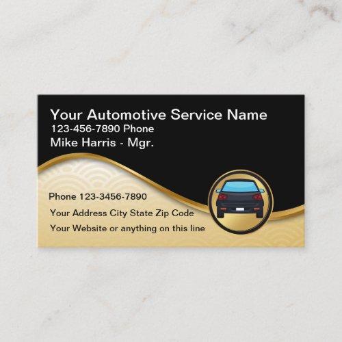 Classy Automotive Business Design Business Card