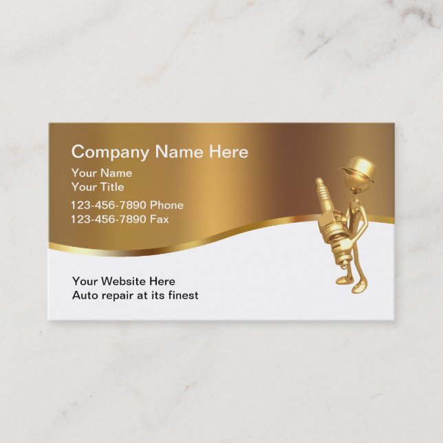 Classy Automotive Industry Theme Business Card (Front)