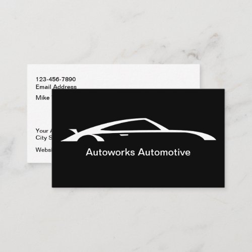 Classy Automotive Paint Bodyshop Business Cards