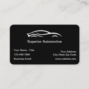 Classy Automotive Rounded Corner Business Cards