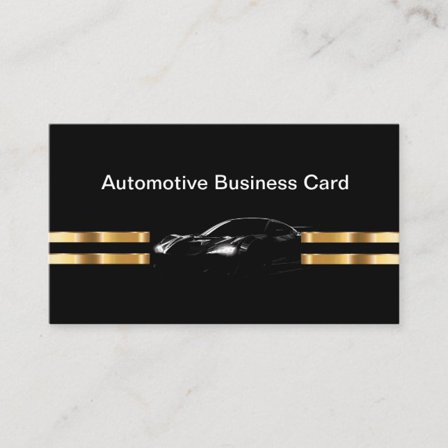 Classy Automotive Services Business Card Template (Front)