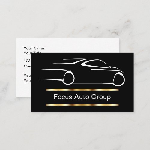Classy Automotive Theme Business Cards