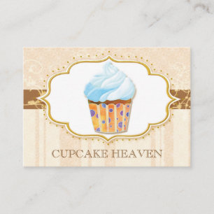Classy Bakery Cupcake Beige Business Card