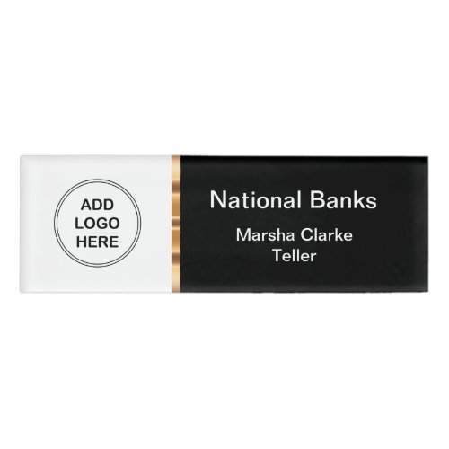 Classy Bank Teller Name Badge Templates