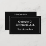 [ Thumbnail: Classy Barrister at Law Business Card ]