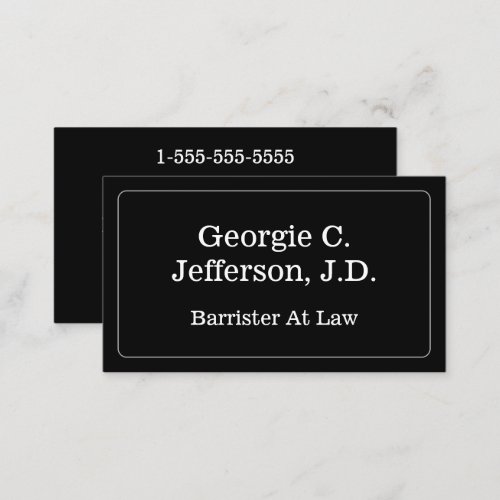 Classy Barrister At Law Business Card