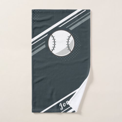 Classy Baseball Player Coach Gift Personalized Hand Towel