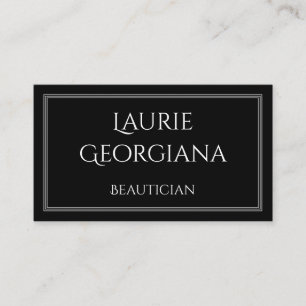 Classy & Basic Beautician Business Card