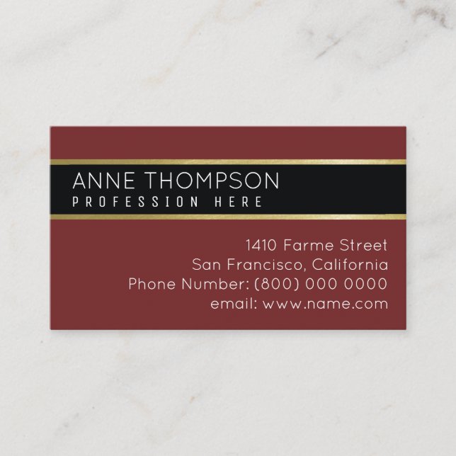 classy basic business_card for any profession business card (Front)