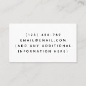 Classy Basic Plain White Virtual Assistant Clean Business Card (Back)