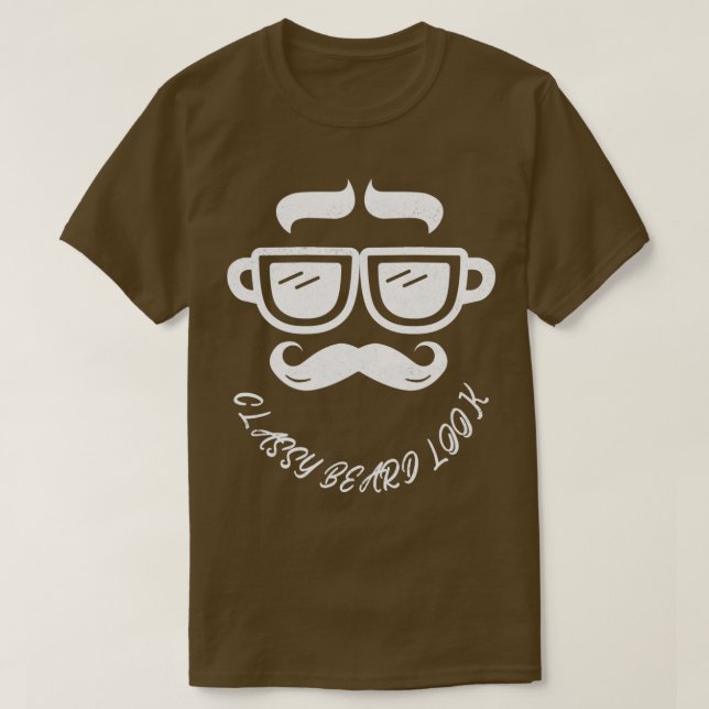 Classy Beard Look for all the beard lovers Classic T-Shirt (Design Front)