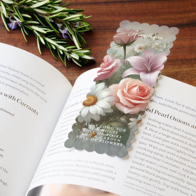 Classy Beautiful Colorful Botanical Garden Flowers Bookmarks (Book)
