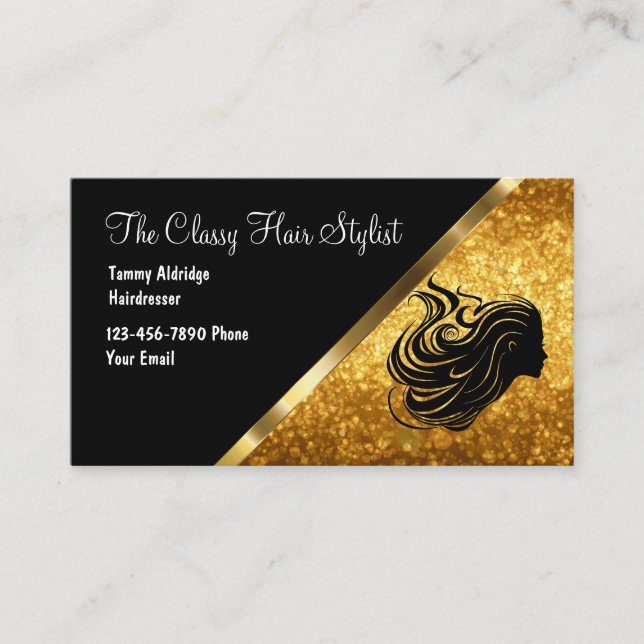 Classy Beauty Business z$m Business Card (Front)
