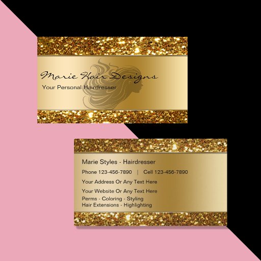 Customizable Classy Beauty Hairdresser Business Cards