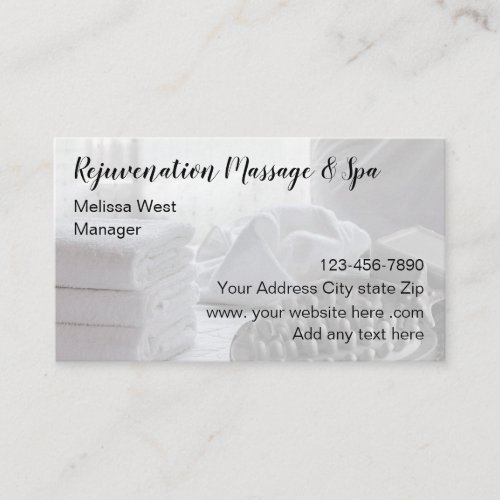 Classy Beauty Massage And Spa Business Card