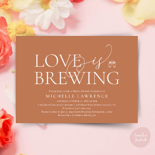Classy Beer Party Bridal Shower, Love is brewing Invitation
