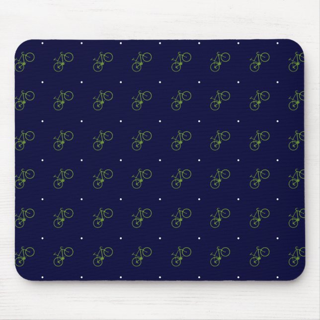 classy bicycle pattern mouse pad (Front)