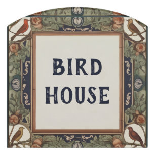 Classy Bird Custom House Name Plate Sign Plaque