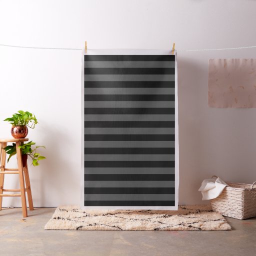 Classy Black and Charcoal Stripes Fabric