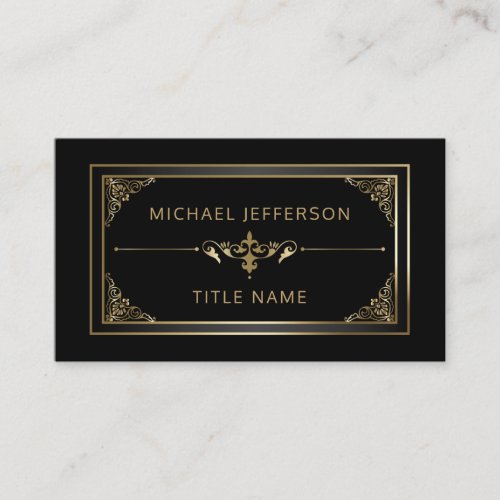 Classy Black and Gold Business Card