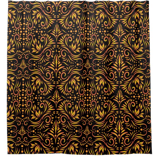Classy Black And Gold Ornate Pattern