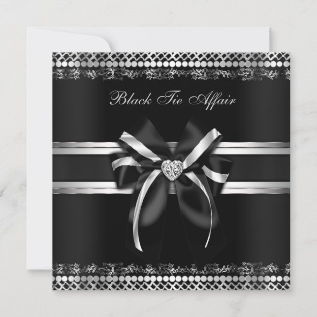 Classy Black and Silver Invite (Front)