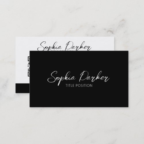 Classy Black And White  Business Card