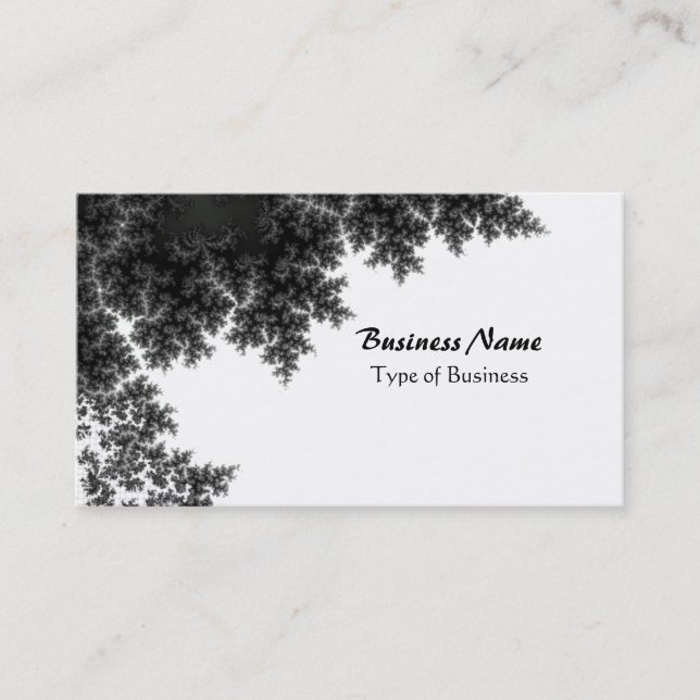 Classy Black and White Business Card (Front)