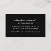 Classy Black and White Business Cards (Back)