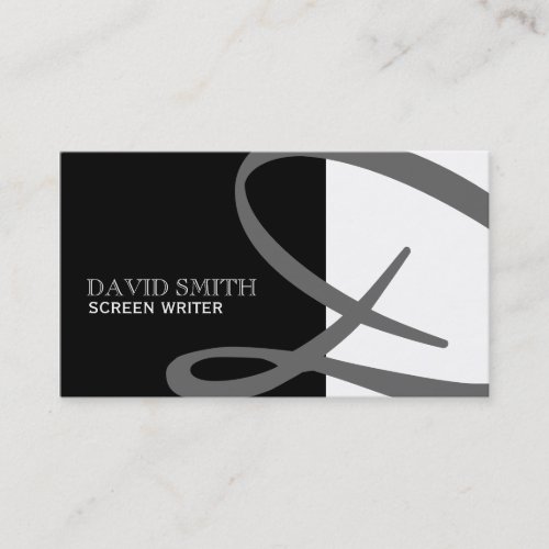 Classy Black and White Business Cards
