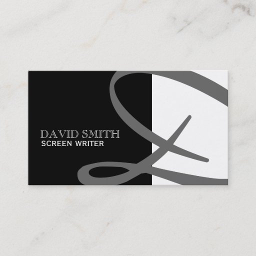 Customizable Classy Black and White Business Cards