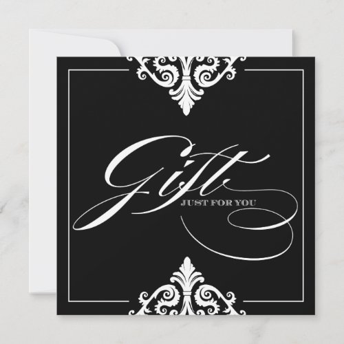 Classy Black and White Gift Certificate
