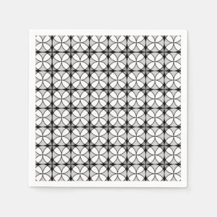 Classy Black and white Shippo Pattern Napkins