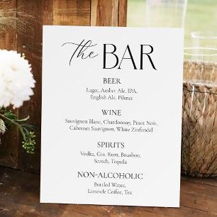 Classy Black and White Wedding Bar Foam Board