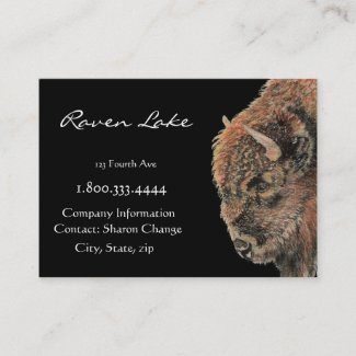Classy Black Bison, Buffalo  Business Card