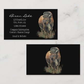 Classy Black Bison, Buffalo  Business Card