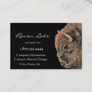 Classy Black Bison, Buffalo  Business Card