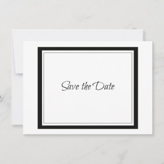 Classy Black Border Save The Date
