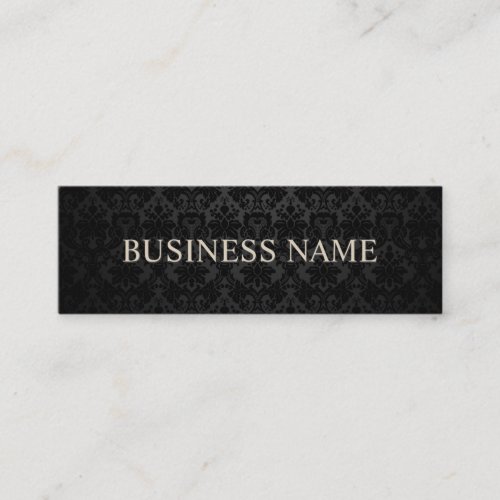 Classy Black Damask Mini Business Cards