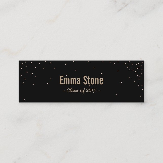 Classy Black & Gold Graduation Name Insert (Front)