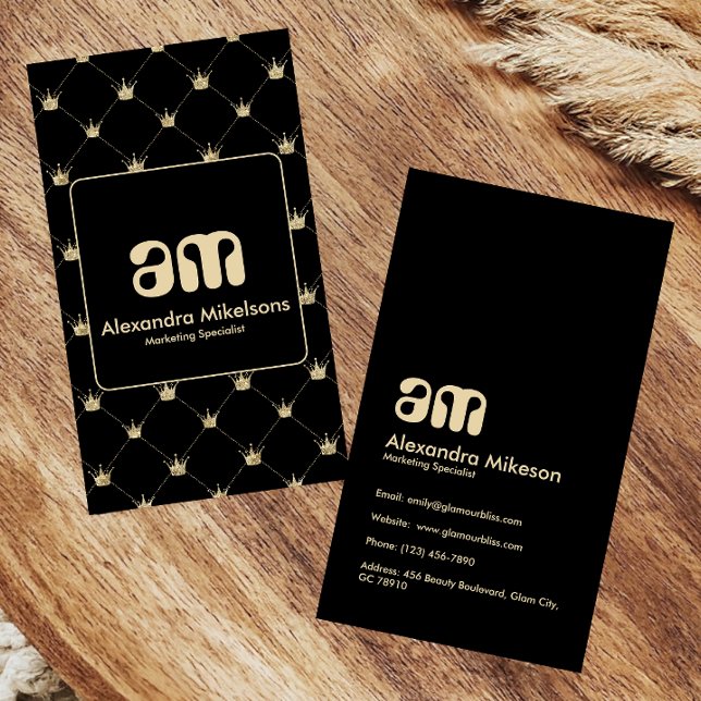 Classy Black Gold Pattern Luxury Style Business Card (Creator Uploaded)