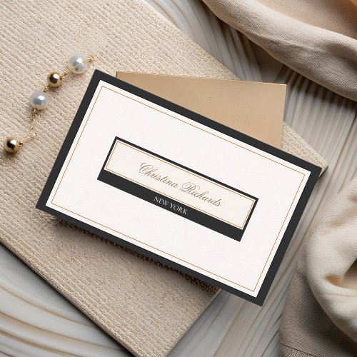 Classy Black Ivory Business Card