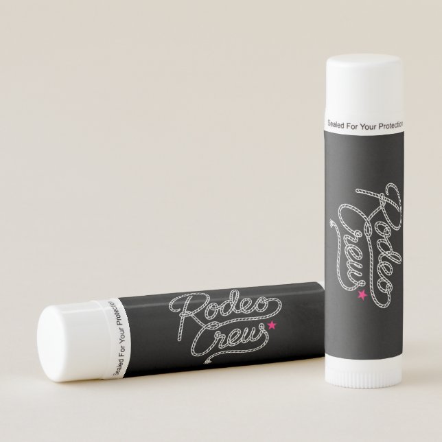 Classy Black Last Rodeo Western Bachelorette Party Lip Balm (Front)