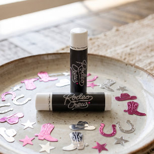 Classy Black Last Rodeo Western Bachelorette Party Lip Balm