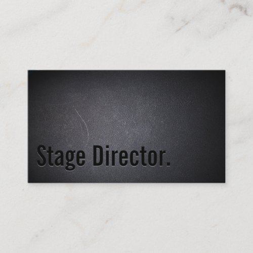 Classy Black Out Stage Director Minimalist Business Card