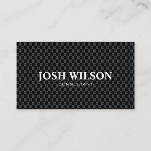 Classy Black Professional Consultant Business Business Card